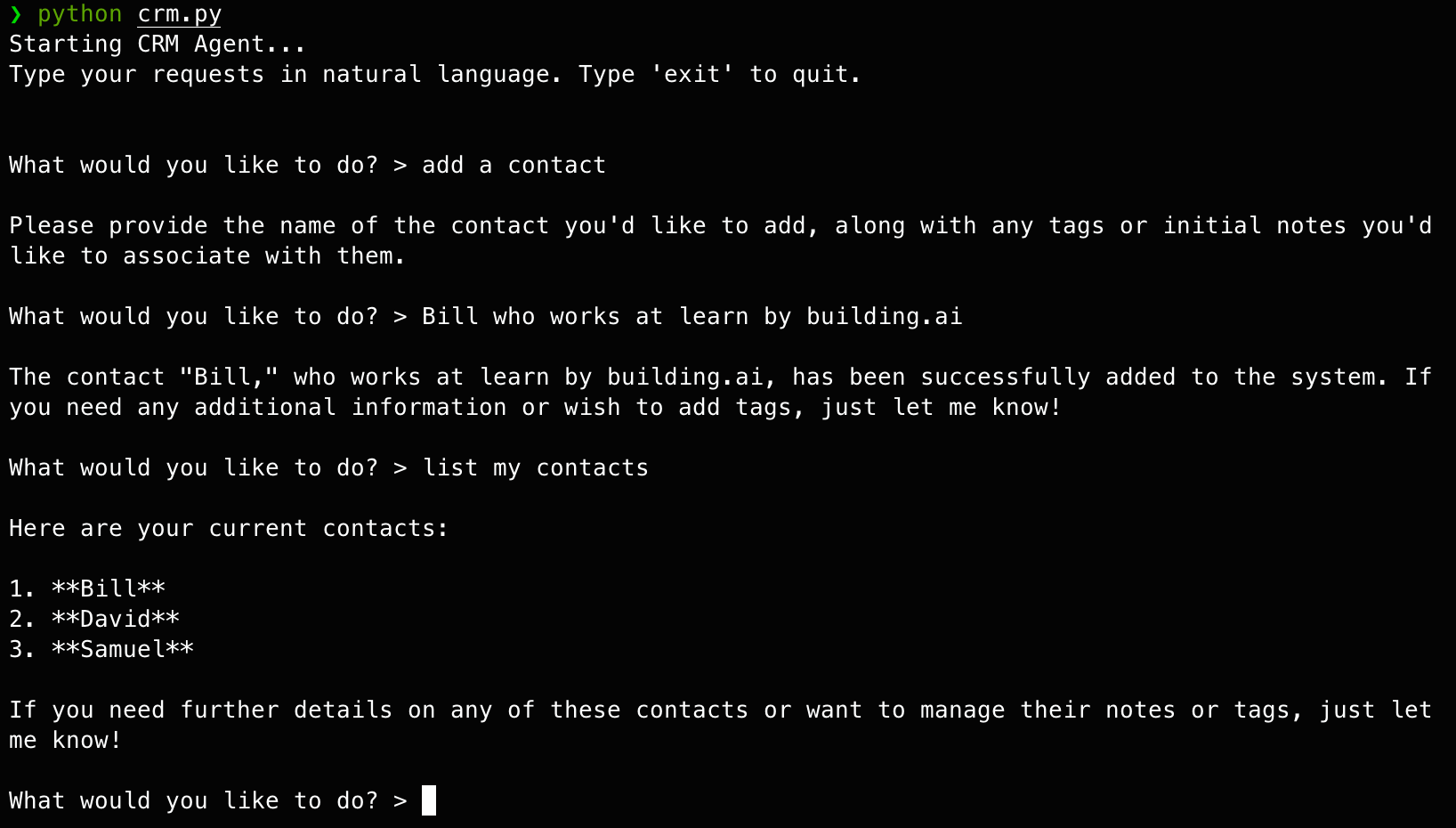 CRM Agent Interaction